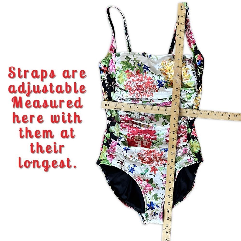 NWT Johnny Was Metalli Mix Ruched One Piece Swimsuit 2X - Picture 8 of 16